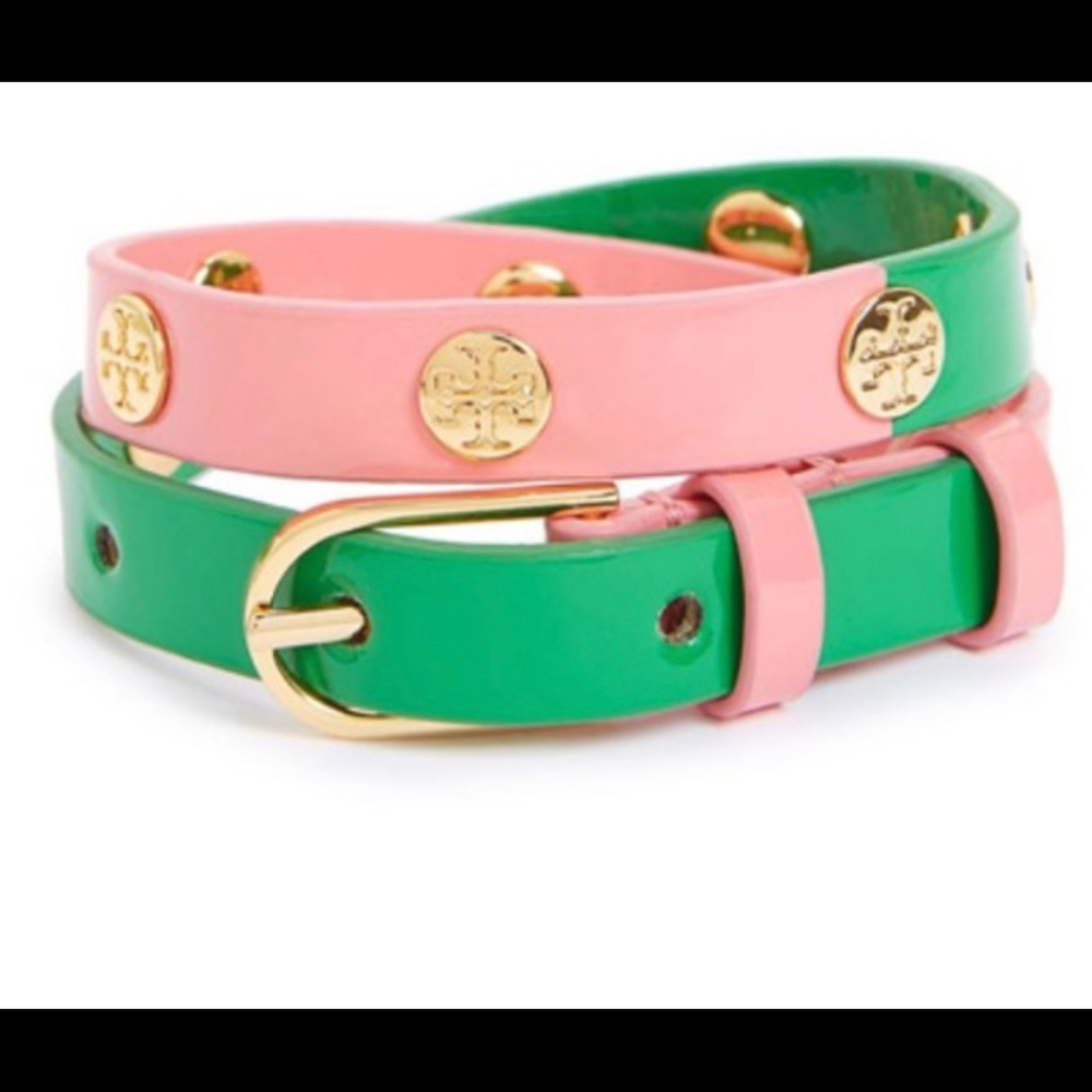 Tory Burch Pink & Green Wrap Bracelet
